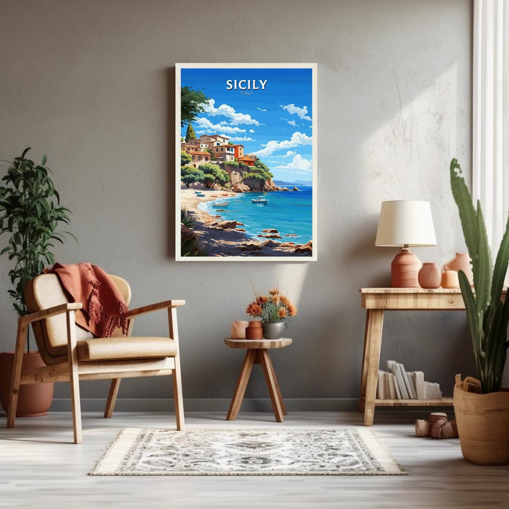 Sicily Travel Poster