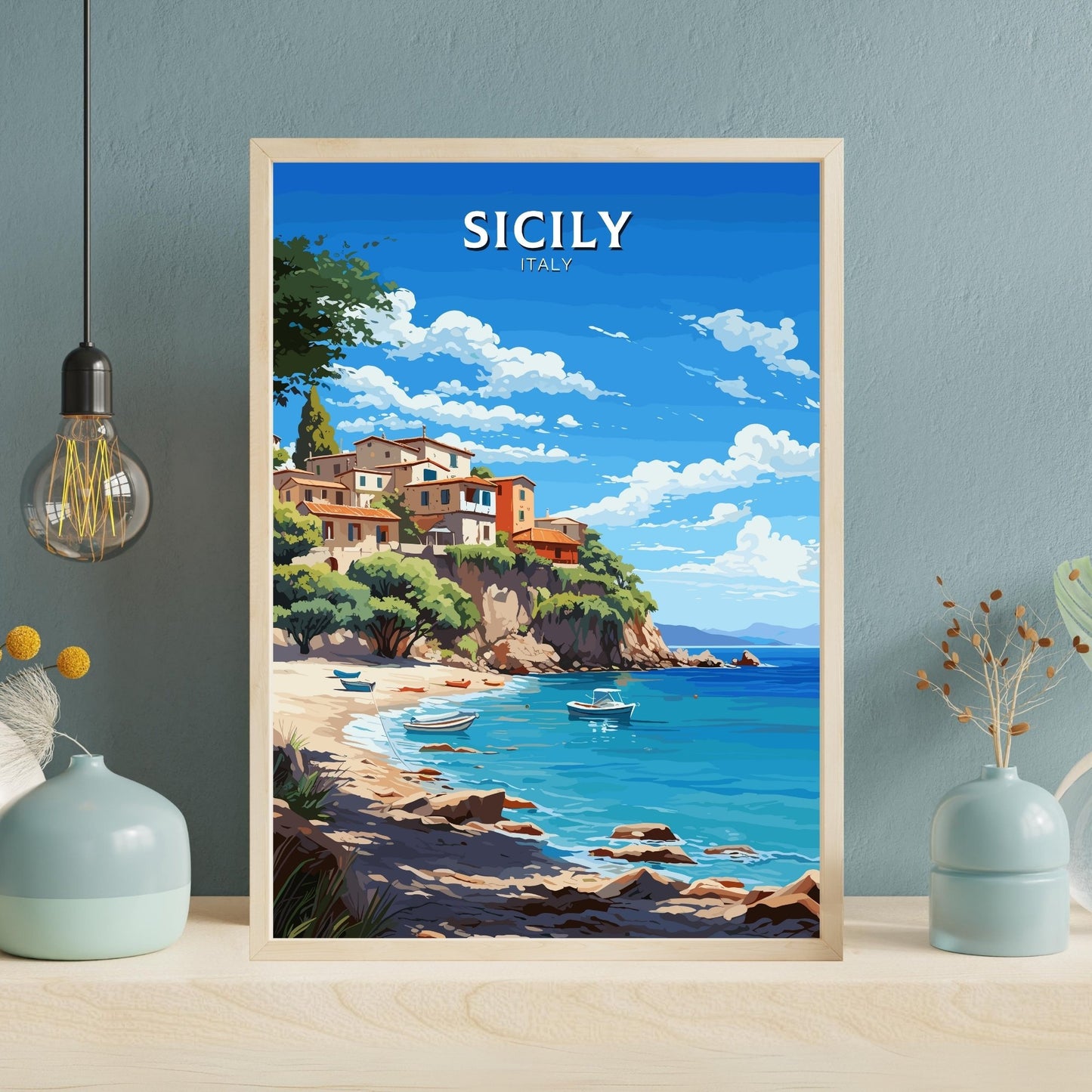 Sicily Travel Poster