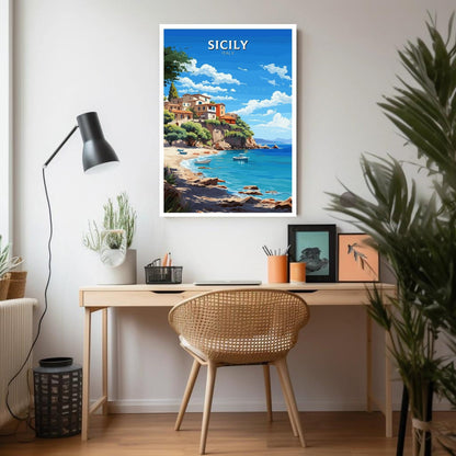 Sicily Travel Poster