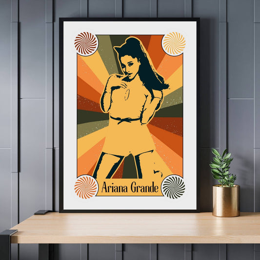 Ariana Grande Print, Ariana Grande Poster, Music Poster, Music Art, Music Print, Retro Poster, Vintage Poster, Retro Music Art