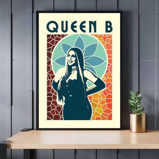 Beyonce Print, Beyonce Poster, Music Poster, Music Art, Music Print, Stained Glass, Pop Music Poster, Retro Music Art
