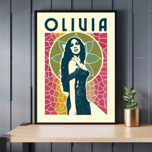 Olivia Rodrigo Print, Olivia Rodrigo Poster, Music Poster, Music Art, Music Print, Stained Glass, Pop Music Poster, Retro Music Art