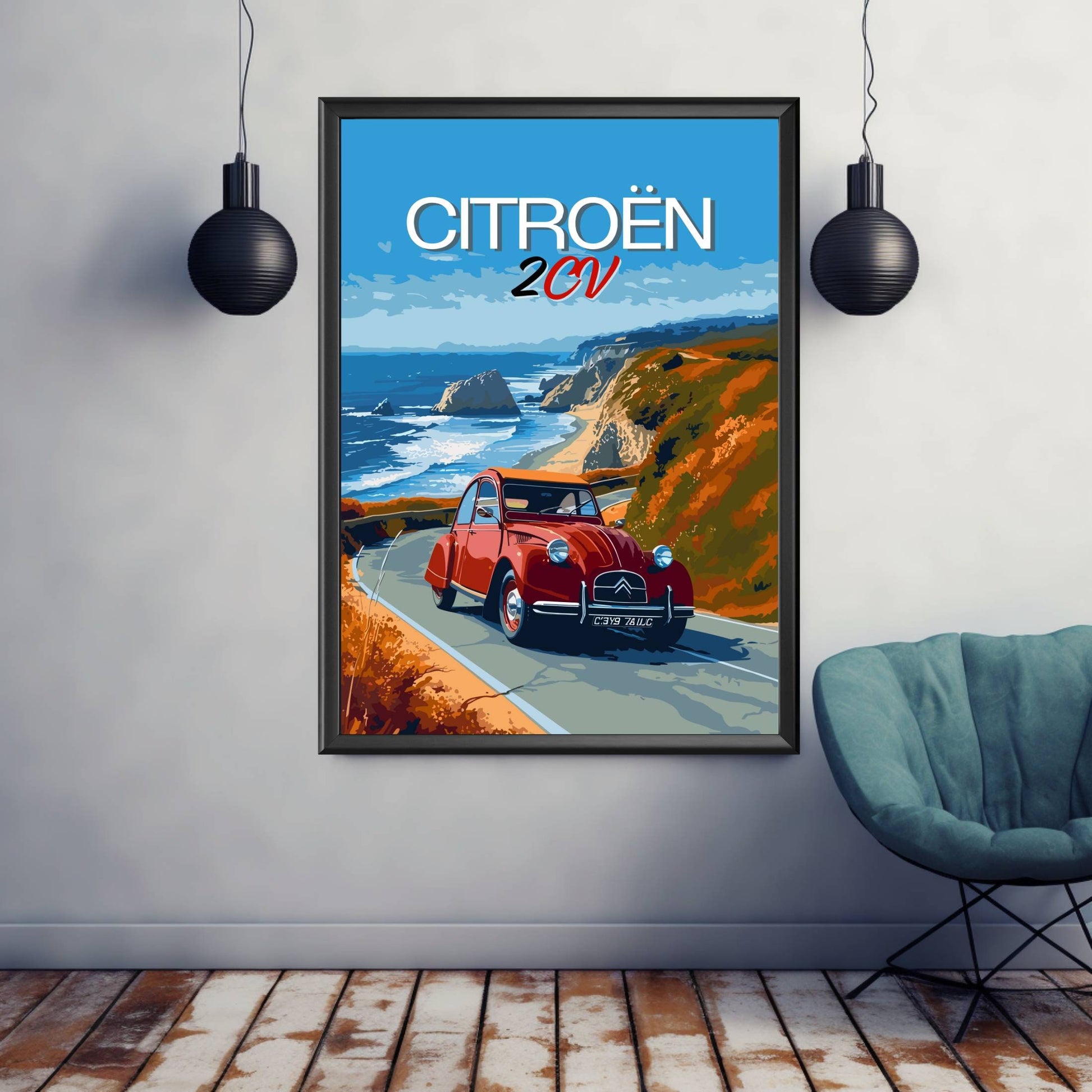 1950s Citroen 2CV Poster