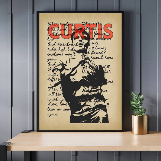 Ian Curtis Print, Ian Curtis Poster, Music Poster, Music Art, Music Print, Joy Division Poster, Joy Division Print, Music Lyrics