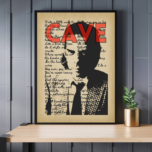 Nick Cave Print, Nick Cave Poster, Music Poster, Music Art, Music Print, Retro Music Art, Wall Art Illustration, Music Lyrics