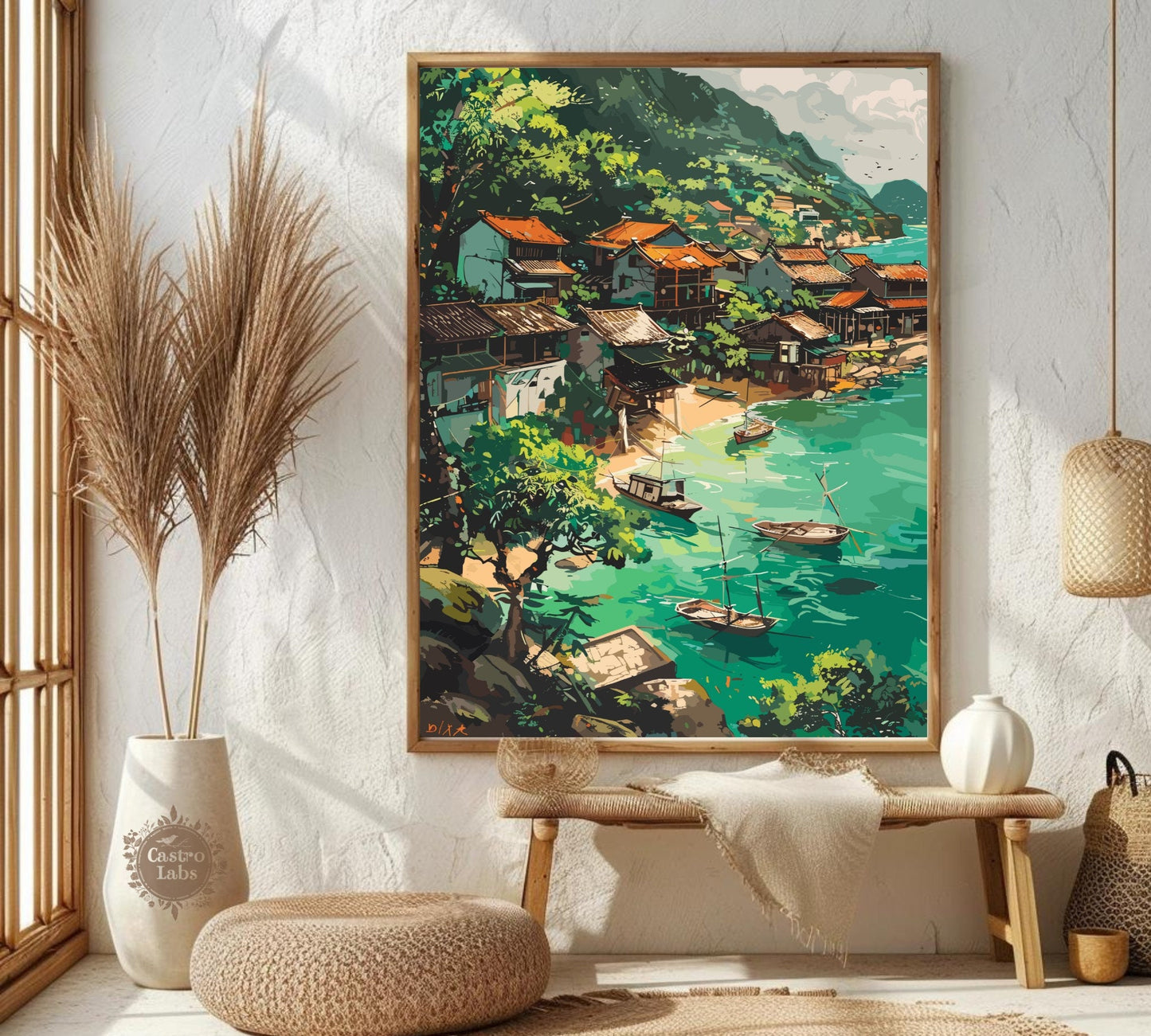 Fishing Village in Vietnam Poster