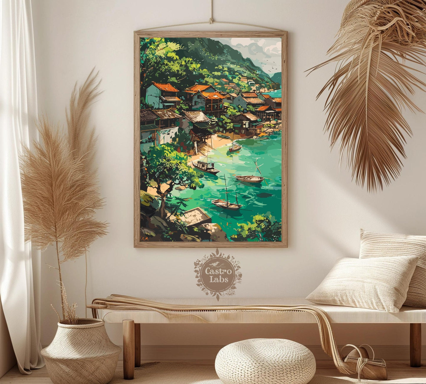 Fishing Village in Vietnam Poster