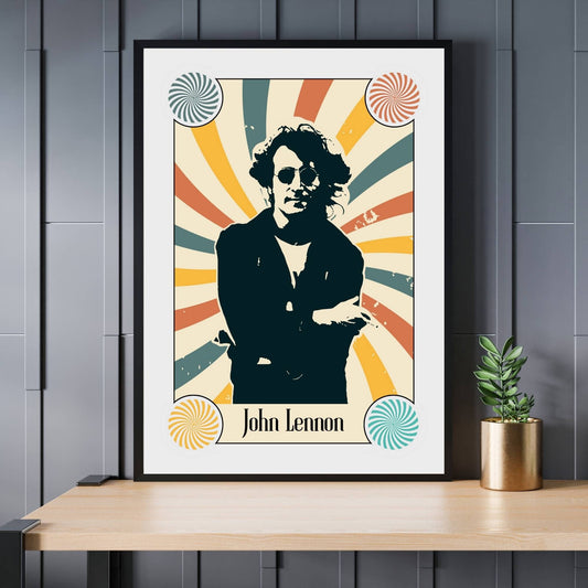 John Lennon Print, John Lennon Poster, Music Poster, Music Art, Music Print, Rock Music Poster, Retro Music Art, The Beatles Poster