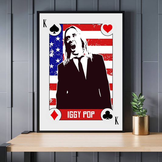 Iggy Pop Print, Iggy Pop Poster, Music Poster, Music Art, Music Print, Punk Music Poster, Punk Rock Poster, Deck of Cards