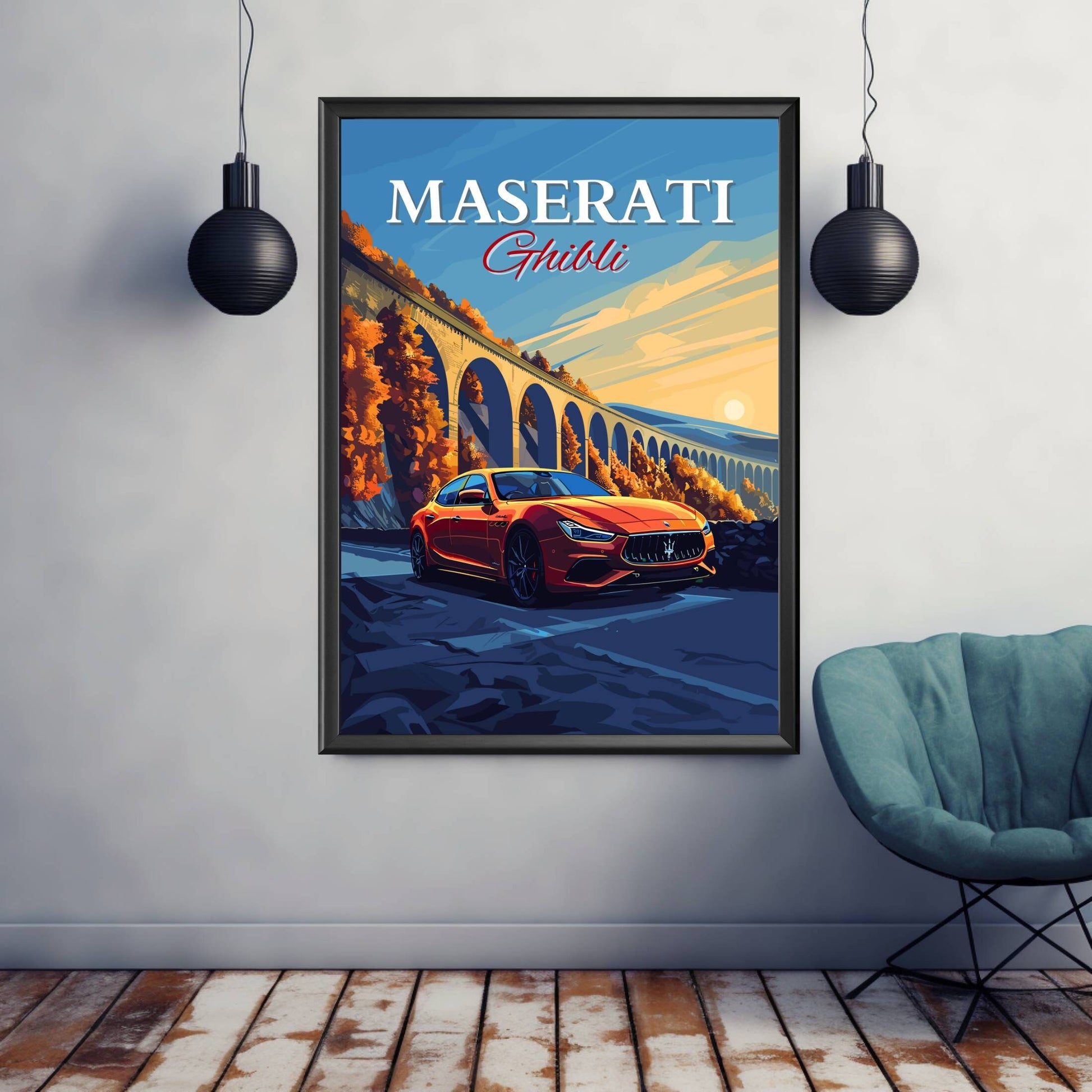 Maserati Ghibli Poster