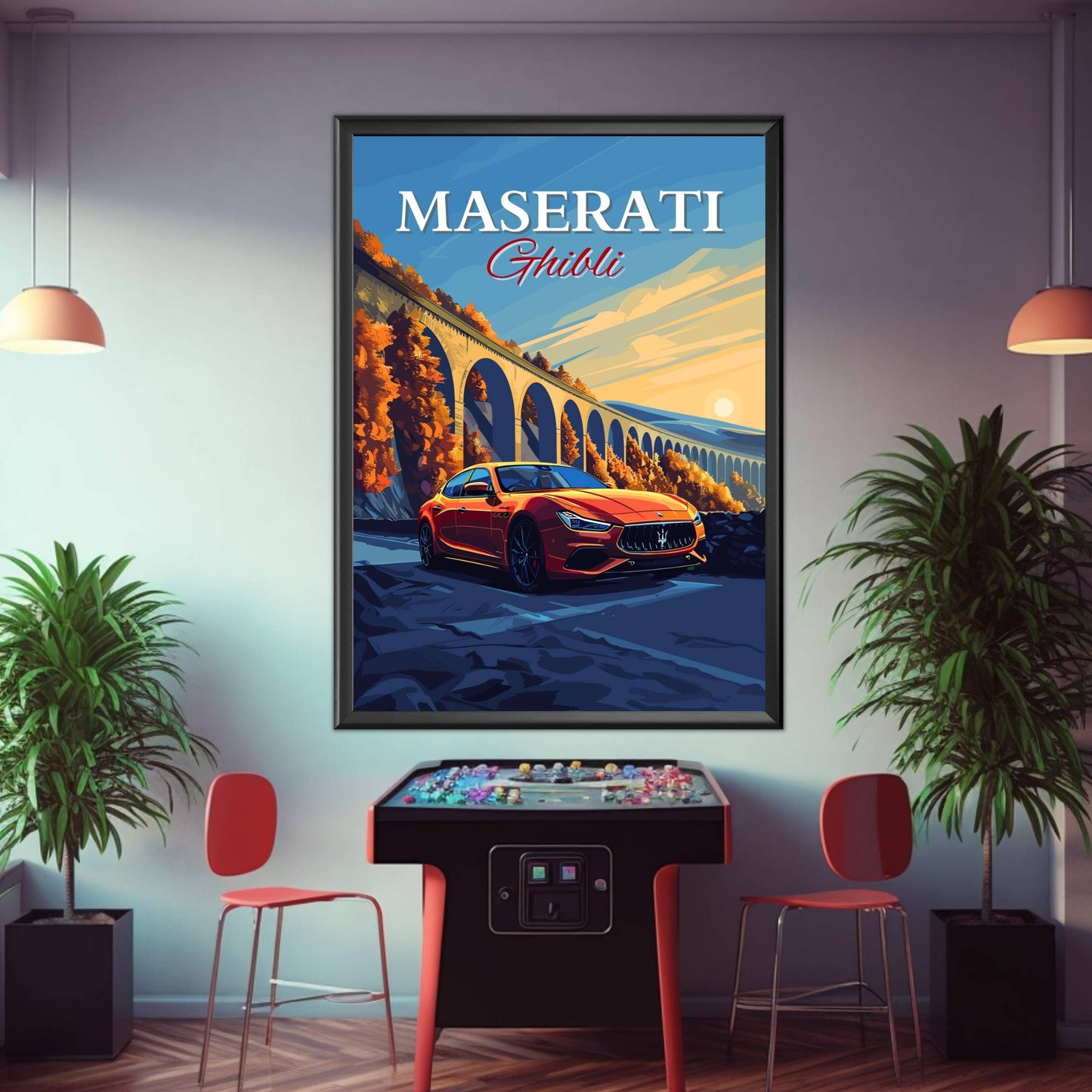 Maserati Ghibli Poster