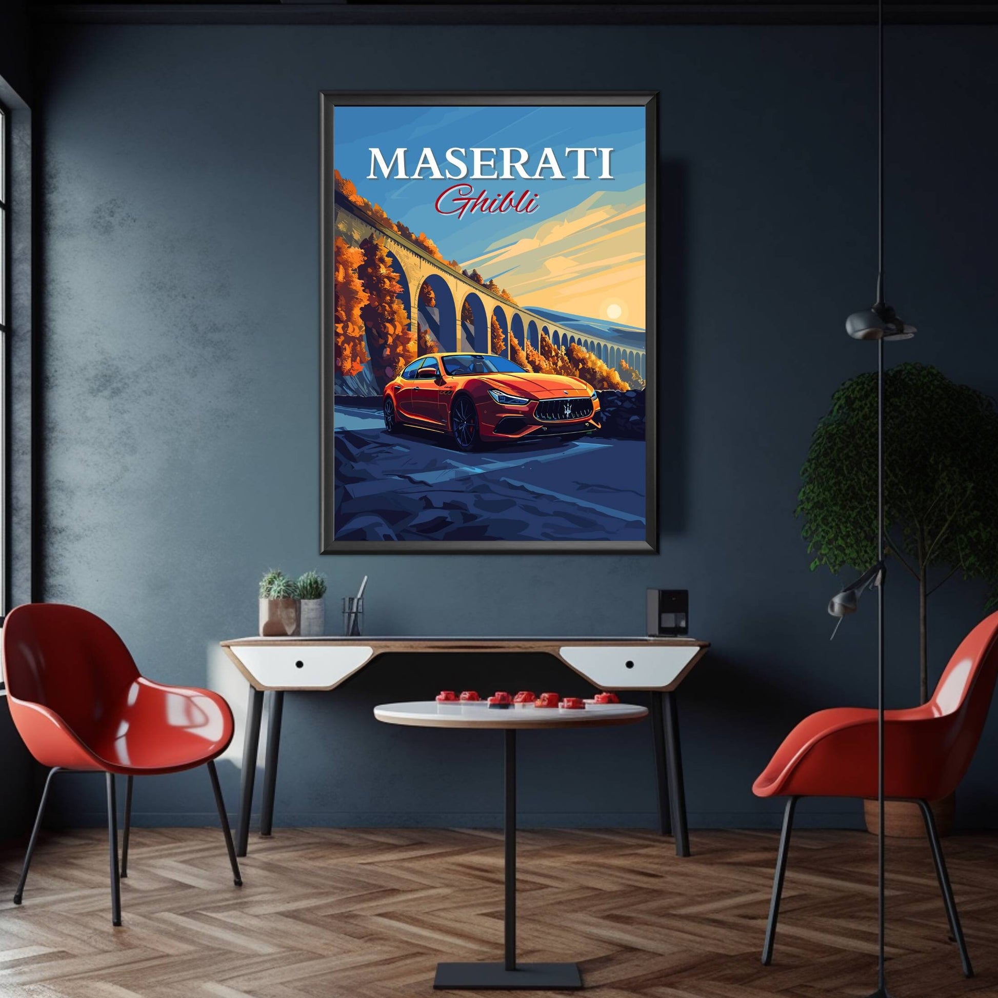 Maserati Ghibli Poster