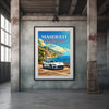 Maserati GranTurismo Poster, Maserati GranTurismo Print, Car Print, Car Poster, Car Art, Modern Classic Car, Vintage Car, Retro Car