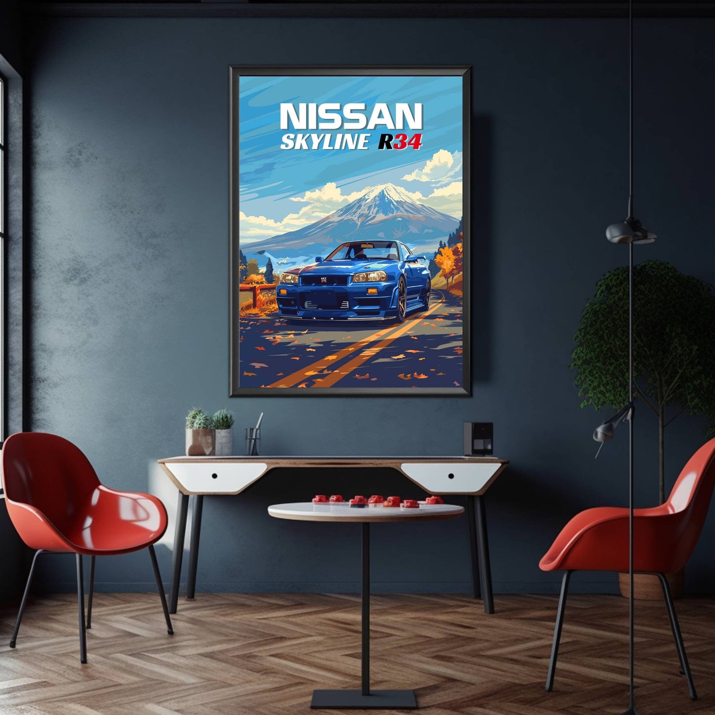 Nissan Skyline R34 Print, 1990s Car Print