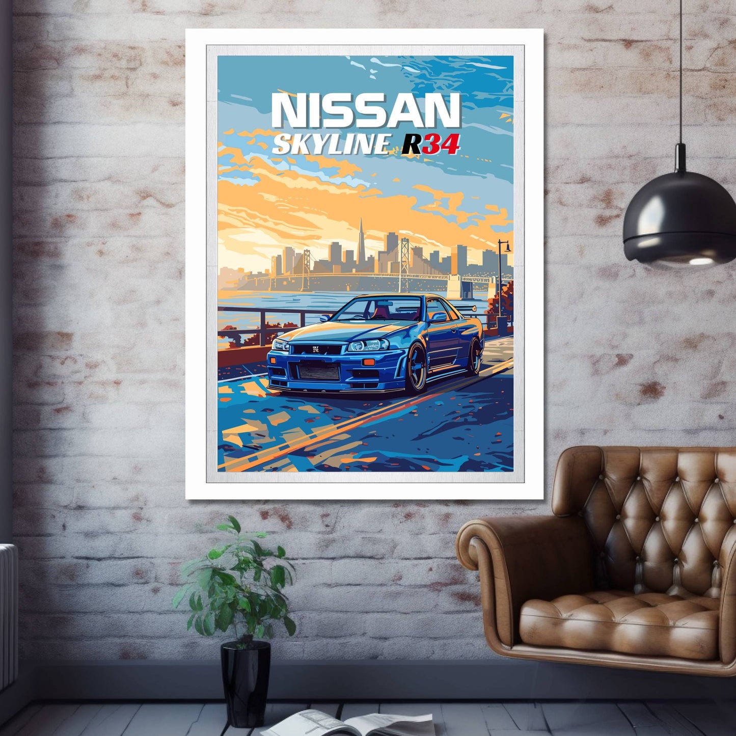 Nissan Skyline R34 Poster - 1990s Car Print