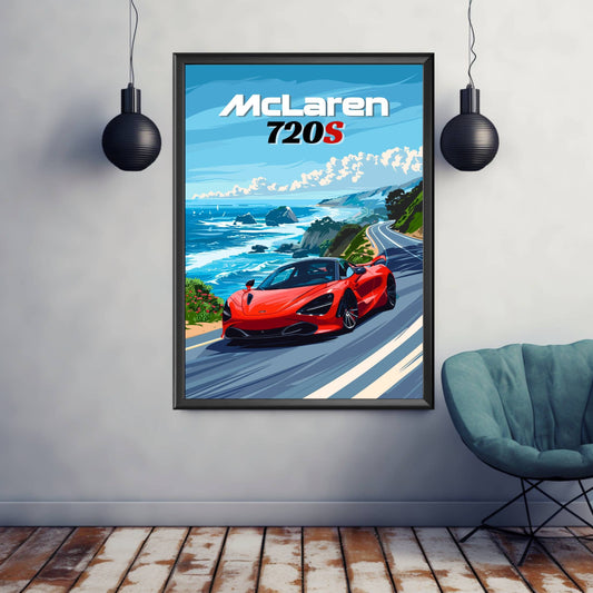 McLaren 720S Poster, McLaren 720S Print, 2010s Car Print, Supercar print, Car Print, Car Poster, Car Art, Modern Car Print, Performance Car