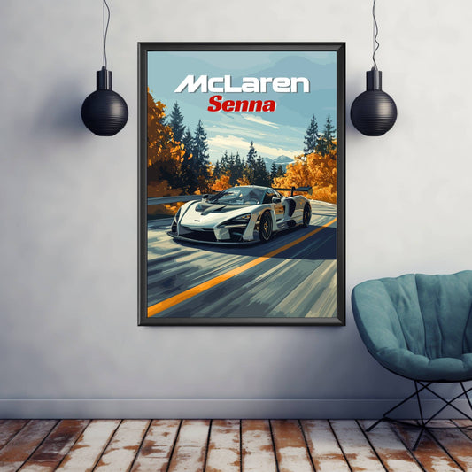 McLaren Senna Print, McLaren Senna Poster, Car Print, Car Art, Supercar Poster, Car Poster, Modern Classic Car Poster, Supercar Print