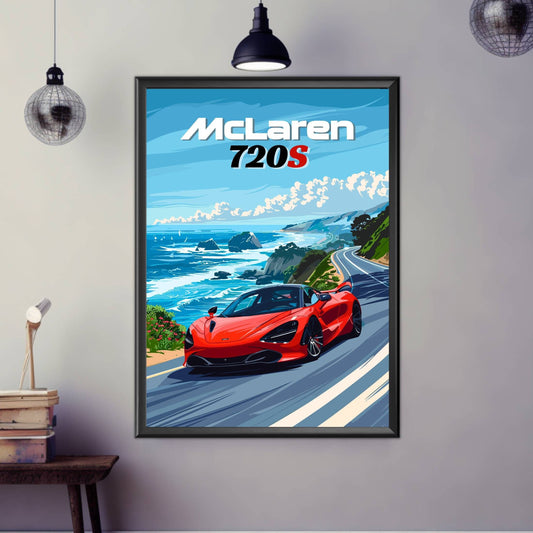 McLaren 720S Poster, McLaren 720S Print, 2010s Car Print, Supercar print, Car Print, Car Poster, Car Art, Modern Car Print, Performance Car
