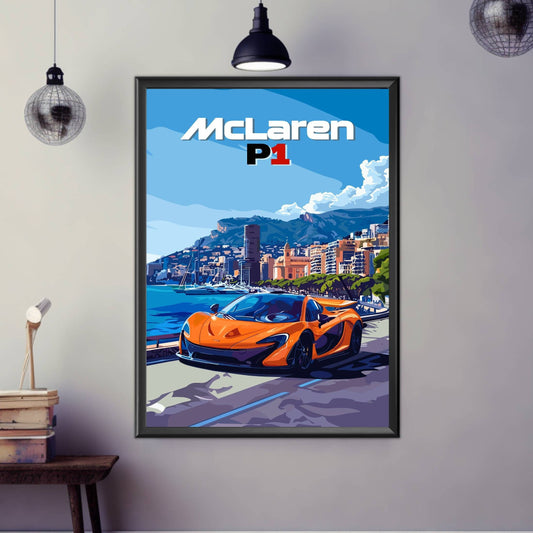 McLaren P1 Print, McLaren P1 Poster, Car Print, Car Art, Supercar Poster, Car Poster, Modern Classic Car Poster, Supercar Print