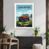 Land Rover Defender Poster, Land Rover Defender Print, 1980s Car, Classic Car Print, SUV Car Print, Car Print, Car Poster, Car Art