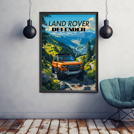 Land Rover Defender Print, 2020s Car Print, Land Rover Defender Poster, Car Art, Car Poster, Modern Classic Car Print, SUV Car Print