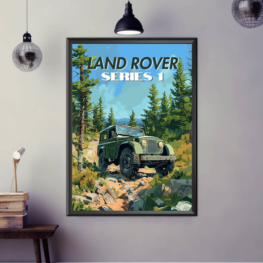 Land Rover Series 1 Print, Land Rover Series 1 Poster, Car Art, 1950s Car Print, Car Print, Car Poster, Classic Car Print, Vintage Car Print