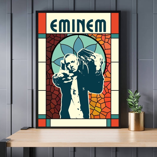 Eminem Poster, Music Poster, Eminem Print, Music Art, Music Print, Retro Music Art, Rap Music Poster, Hip-Hop Music Poster