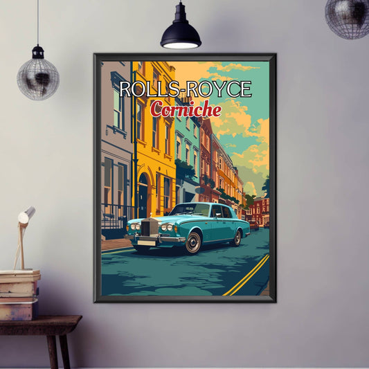 Rolls-Royce Corniche Print, Rolls-Royce Corniche Poster, Vintage Car Print, Car Print, Car Poster, Classic Car Print, Car Art, 1970s Car
