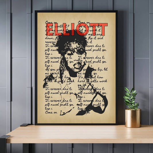 Missy Elliott Print, Music Art, Missy Elliott Poster, Music Poster, Music Print, Retro Music Art, Rap Music Poster, Hip-Hop Music Poster