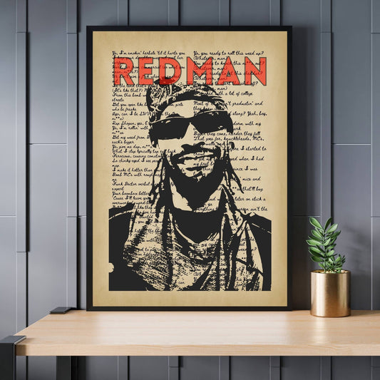 Redman Print, Music Art, Redman Poster, Music Poster, Music Print, Retro Music Art, Rap Music Poster, Hip-Hop Music Poster