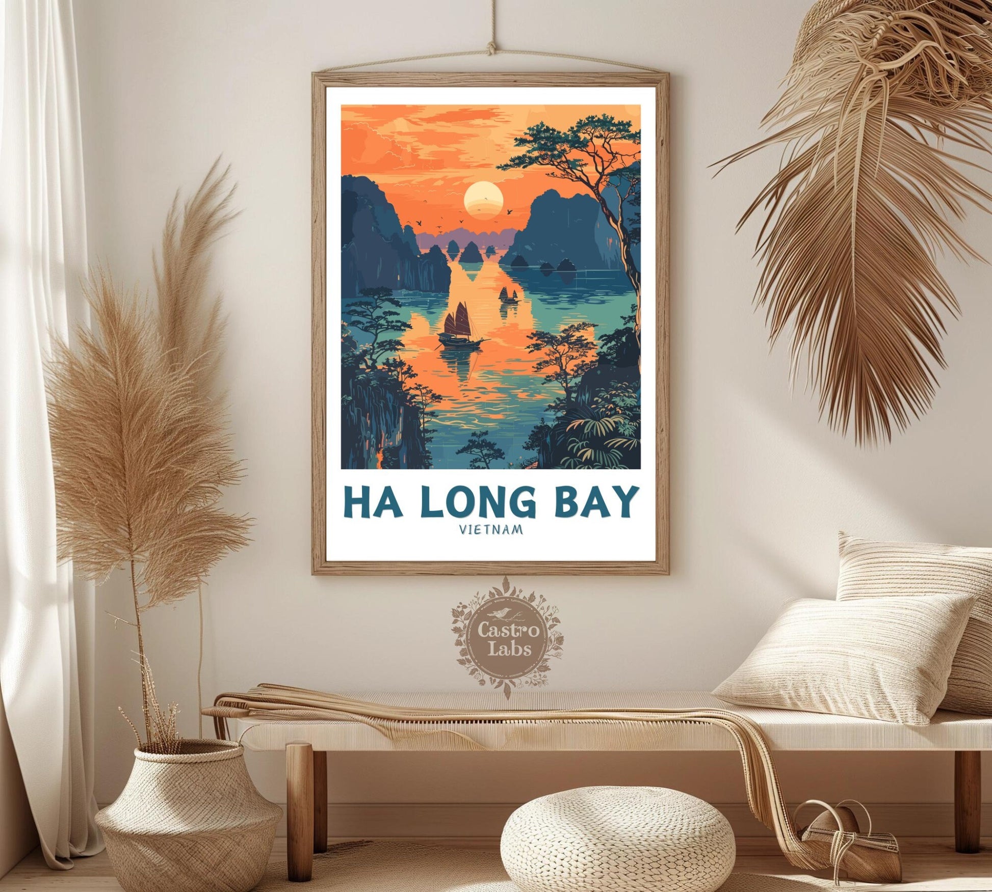 Ha Long Bay Serenity: Majestic Beauty of Vietnam Poster - Print, Wall Art, Home Decor