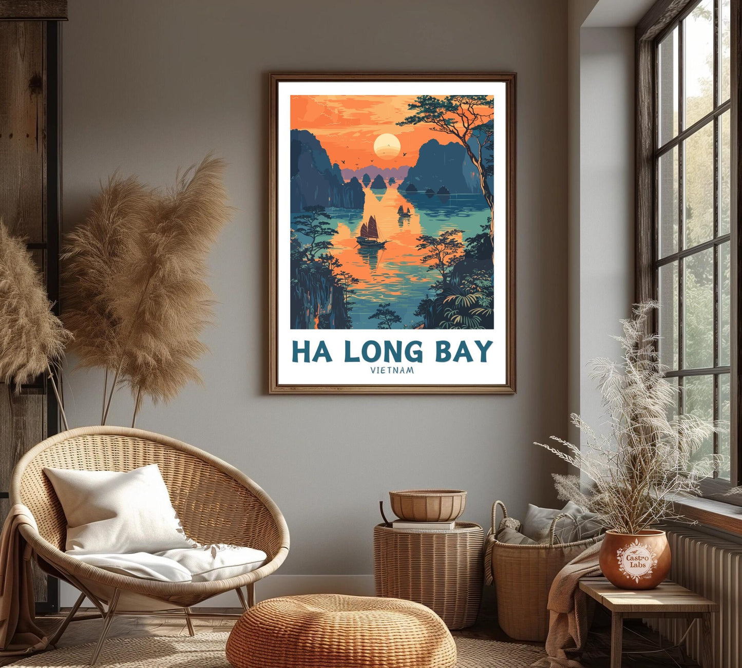 Ha Long Bay Serenity: Majestic Beauty of Vietnam Poster - Print, Wall Art, Home Decor