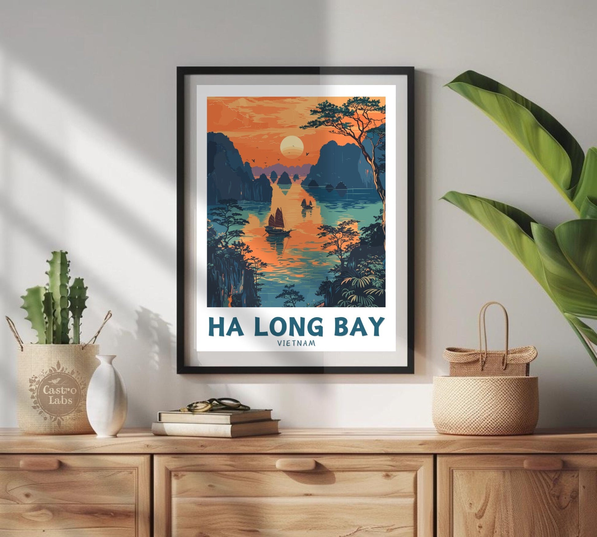 Ha Long Bay Serenity: Majestic Beauty of Vietnam Poster - Print, Wall Art, Home Decor