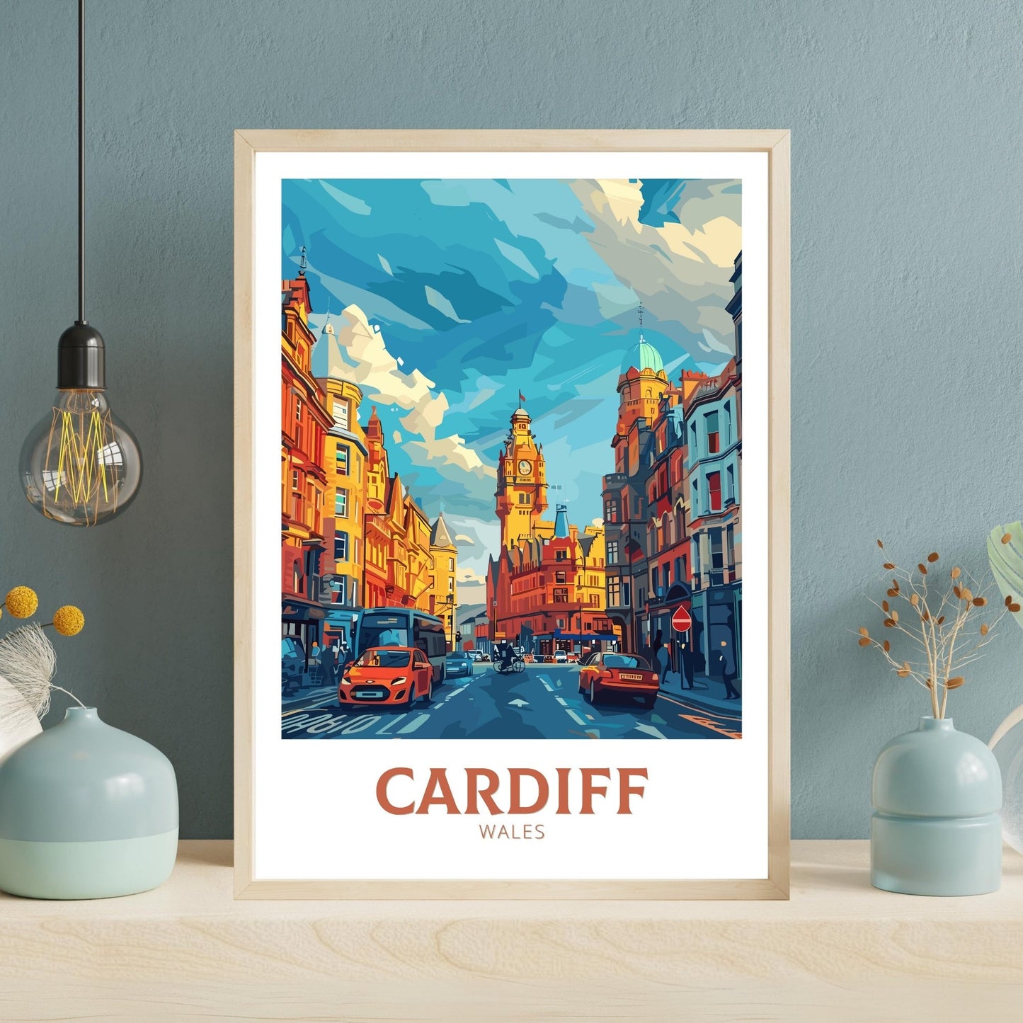 Cardiff Travel Poster