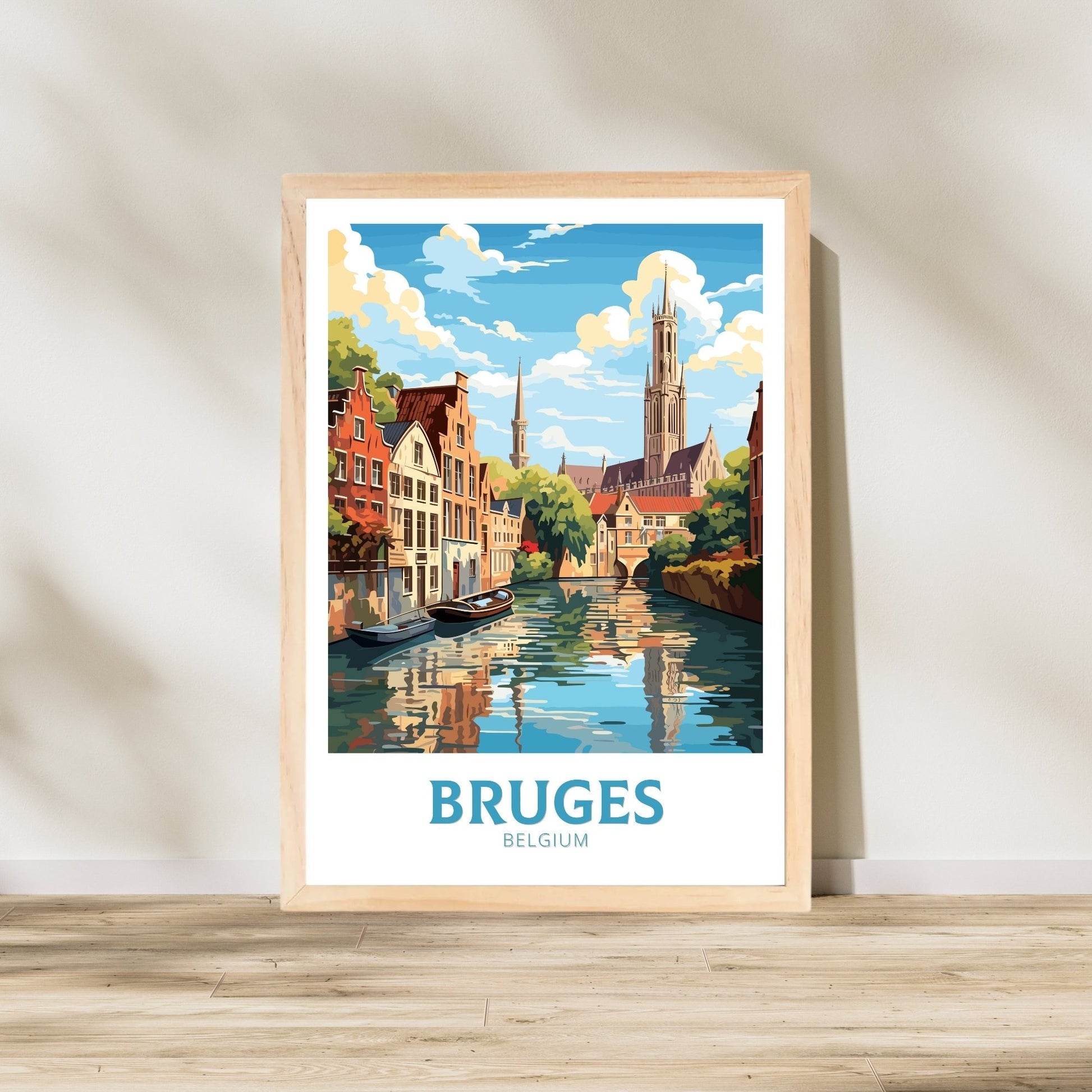 Bruges Belgium Travel Poster