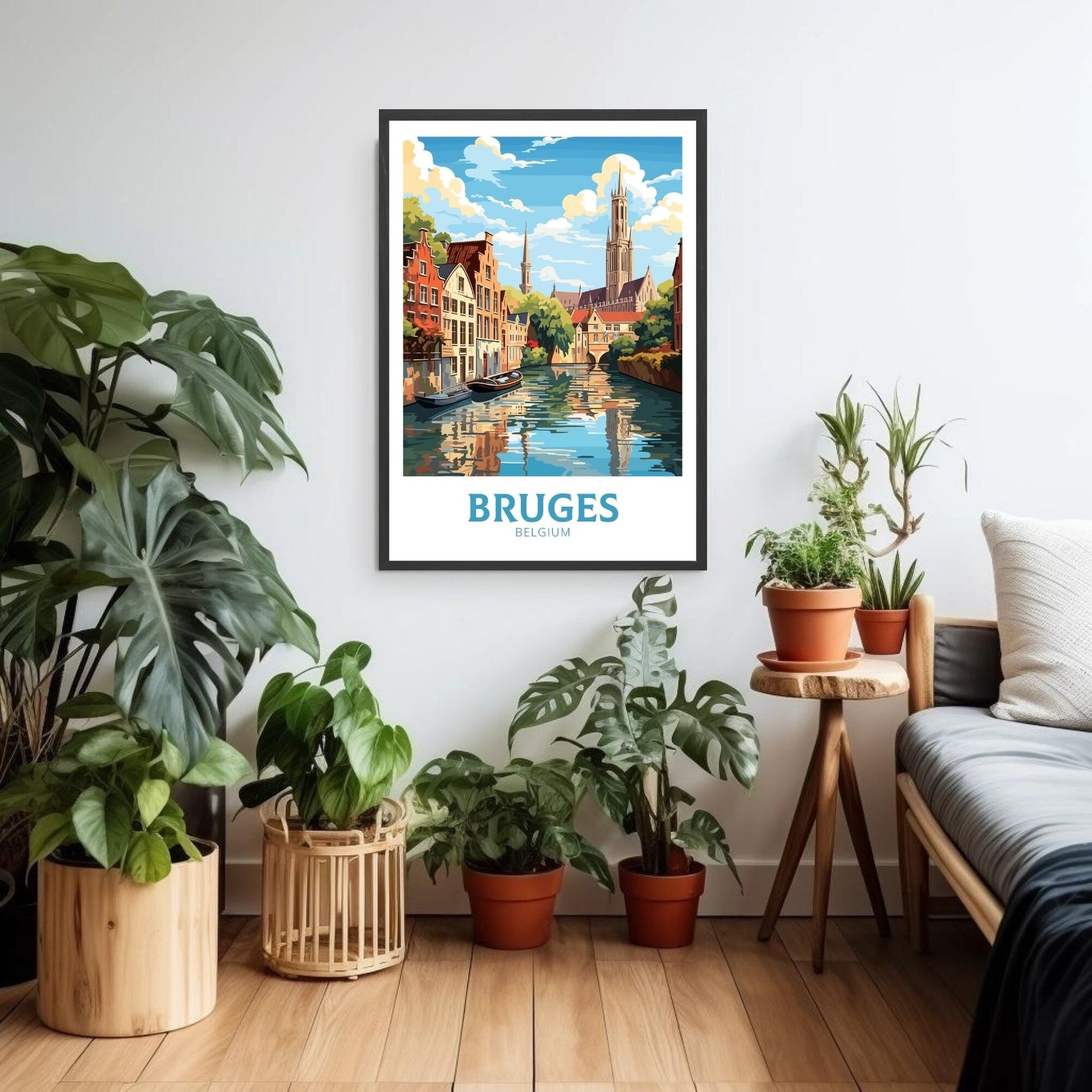 Bruges Belgium Travel Poster