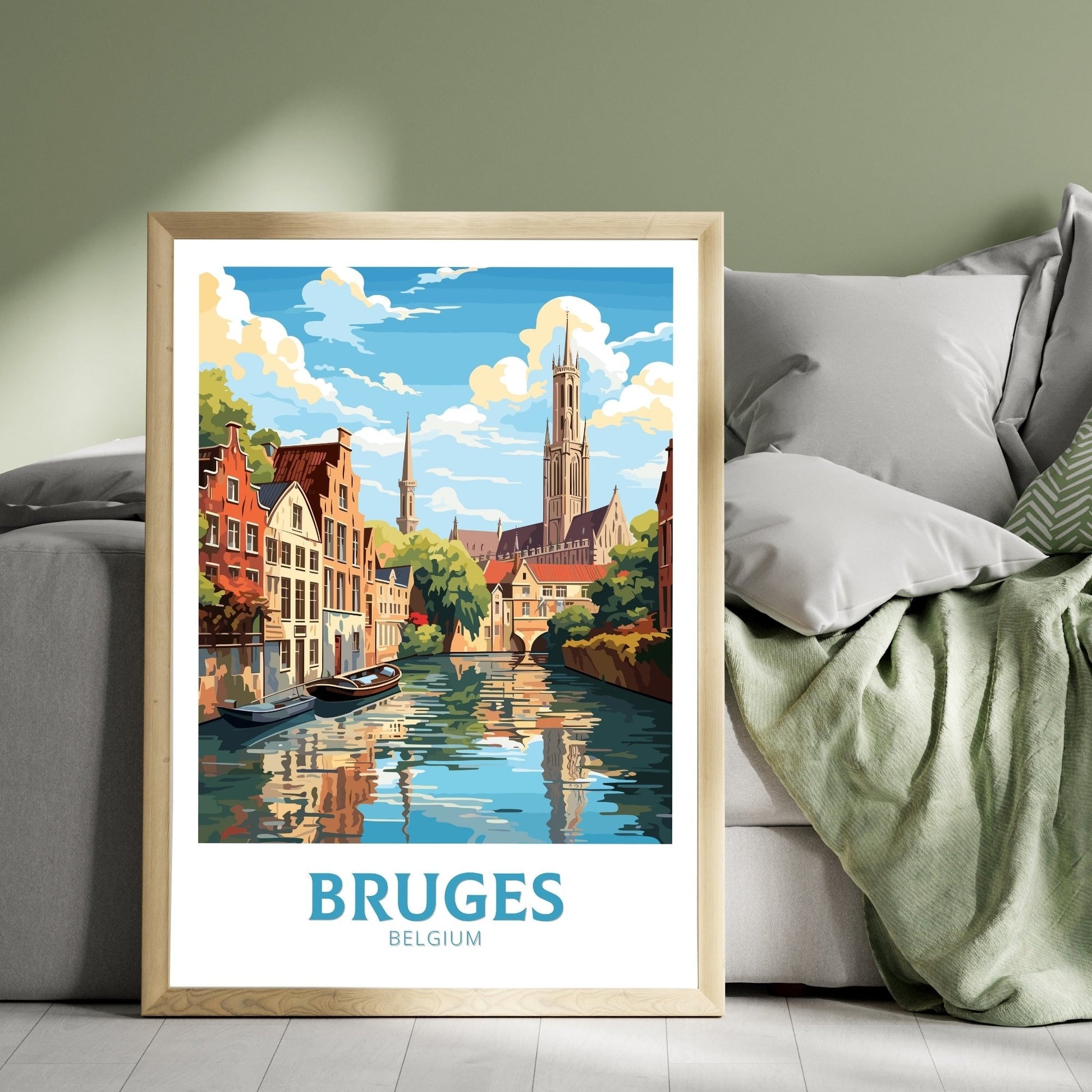 Bruges Belgium Travel Poster