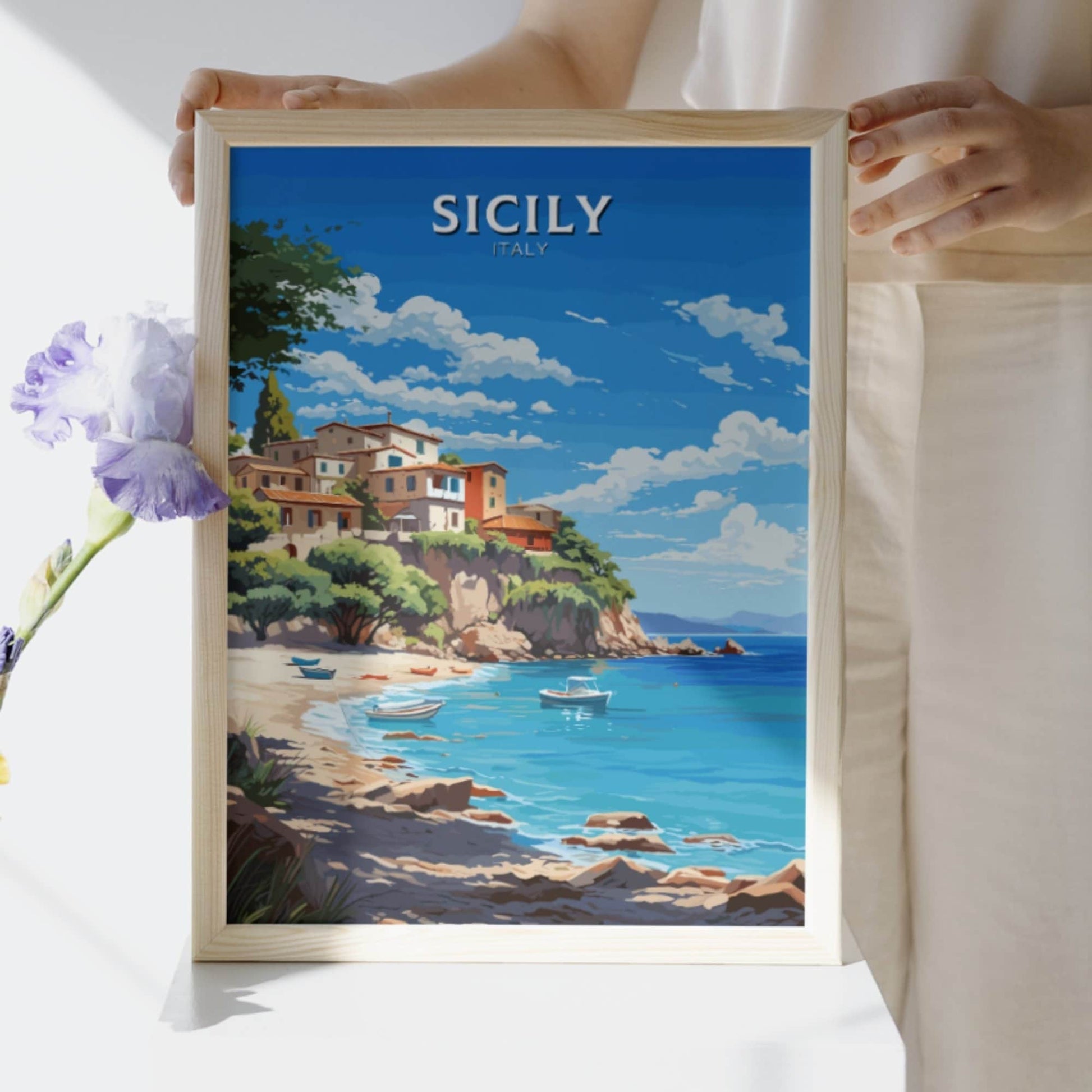 Sicily Travel Poster