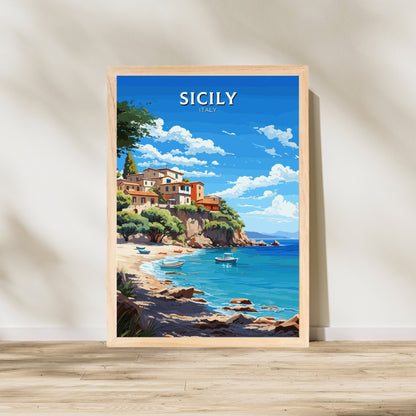 Sicily Travel Poster