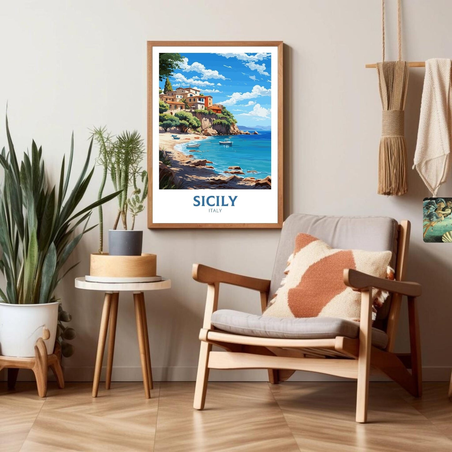 Sicily beach print