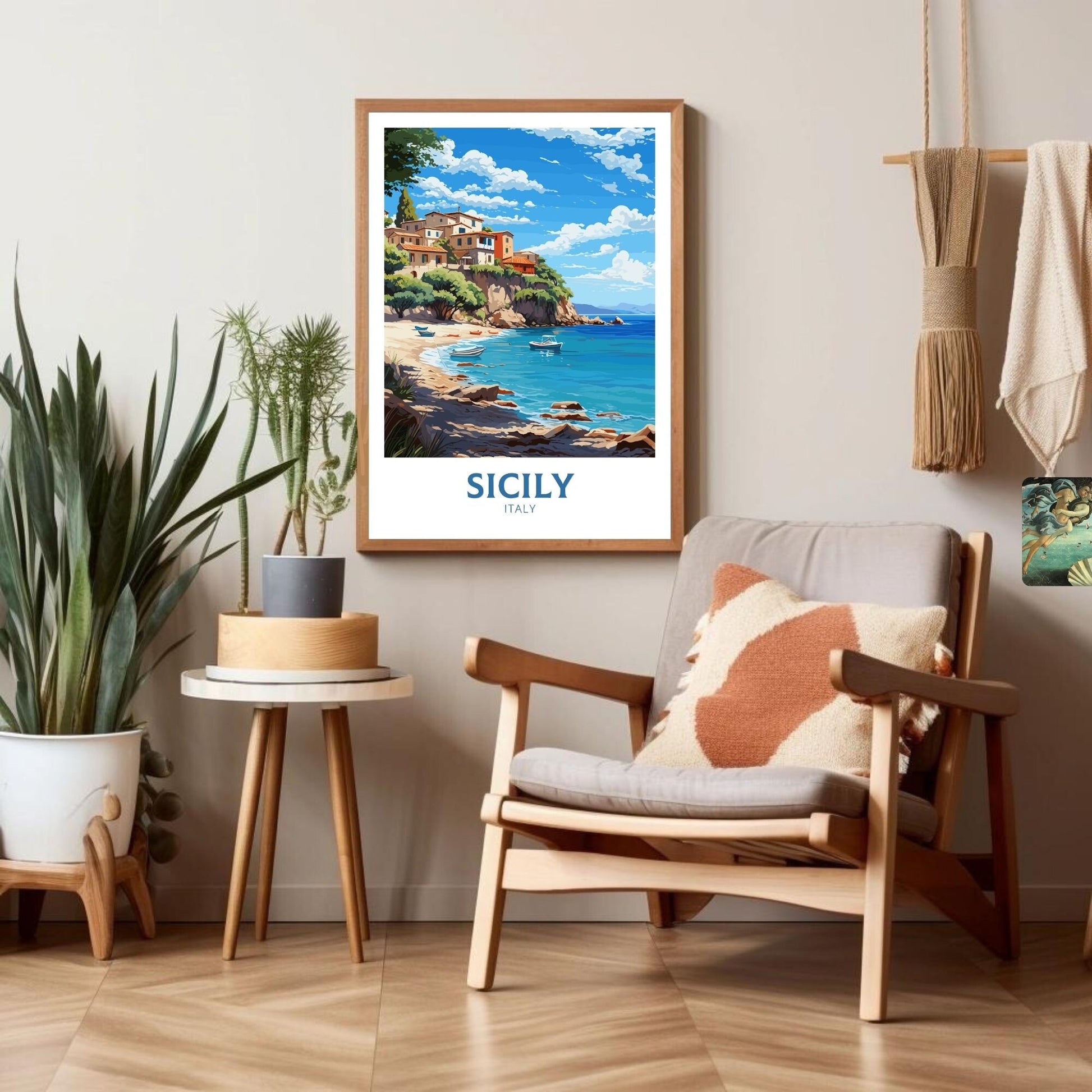 Sicily beach print