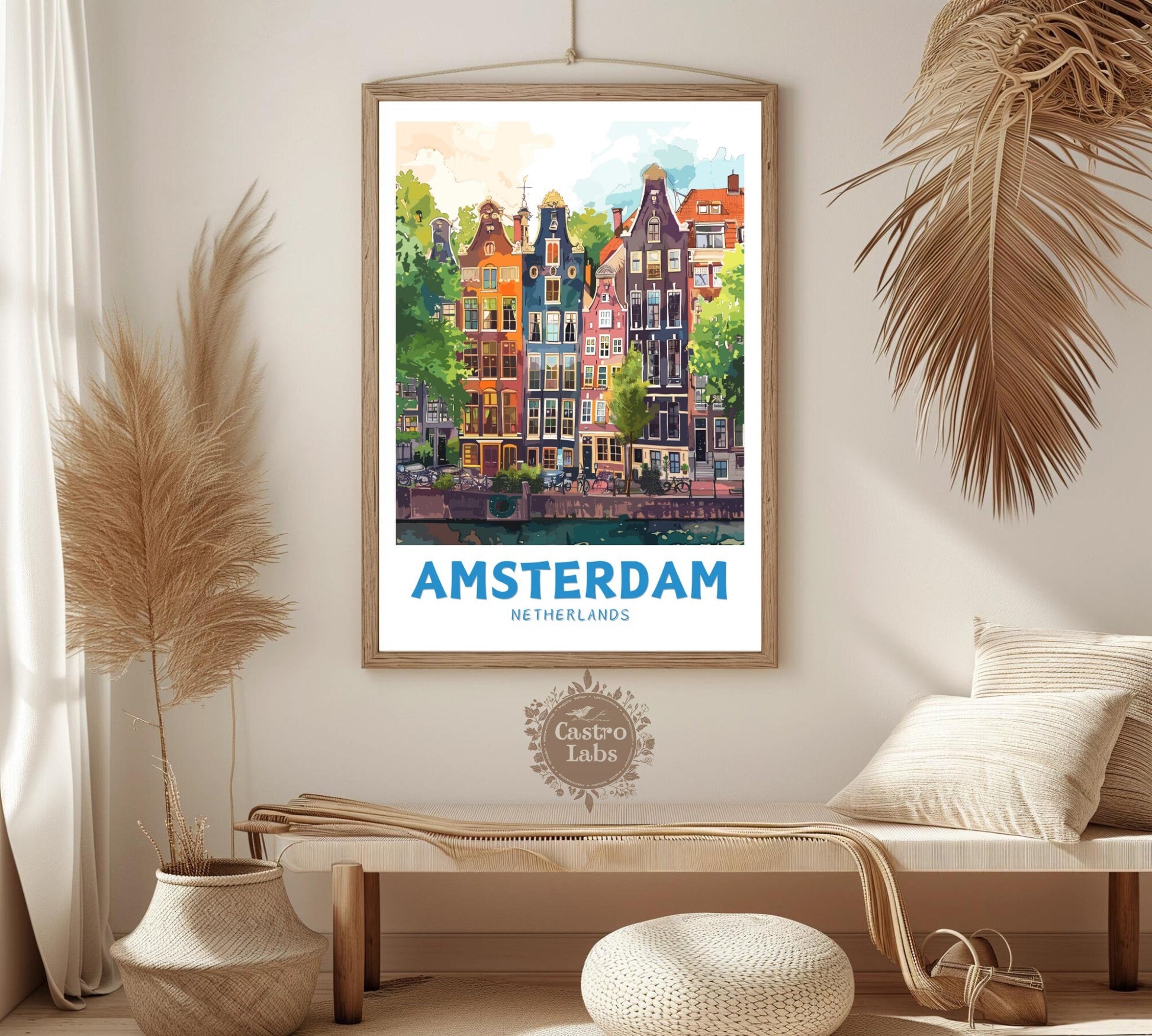 Amsterdam Houses Poster