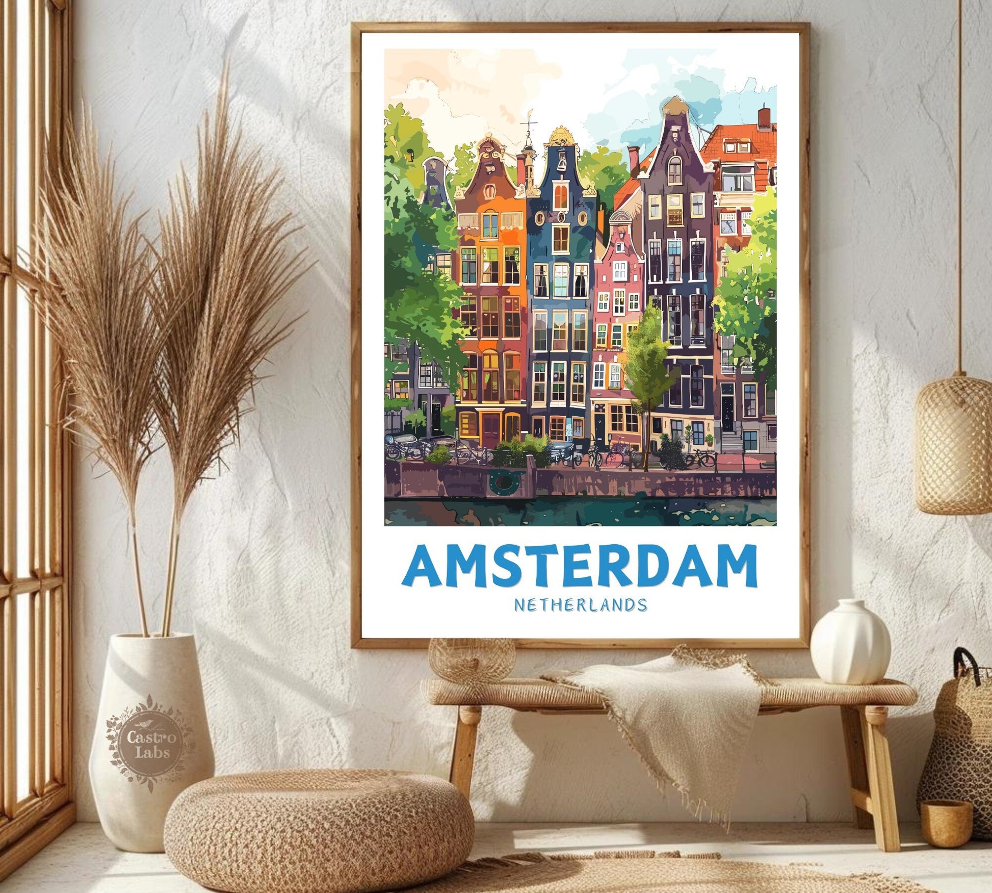 Amsterdam Houses Poster