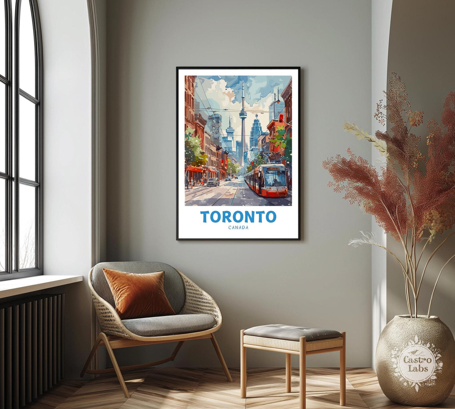 Toronto Downtown Poster: Toronto Skyline Print