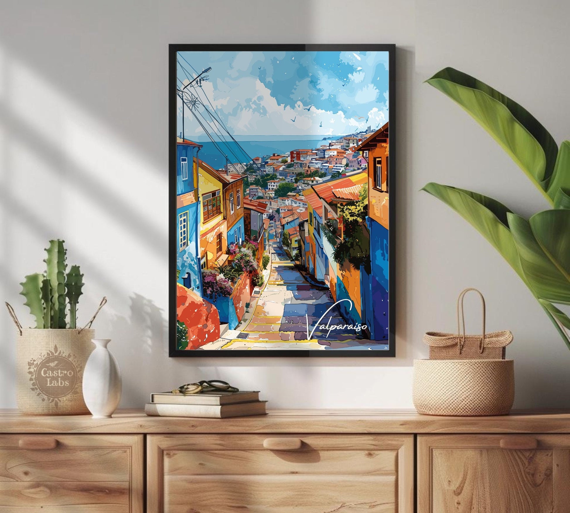 Valparaiso Poster, Valparaiso Chile Print