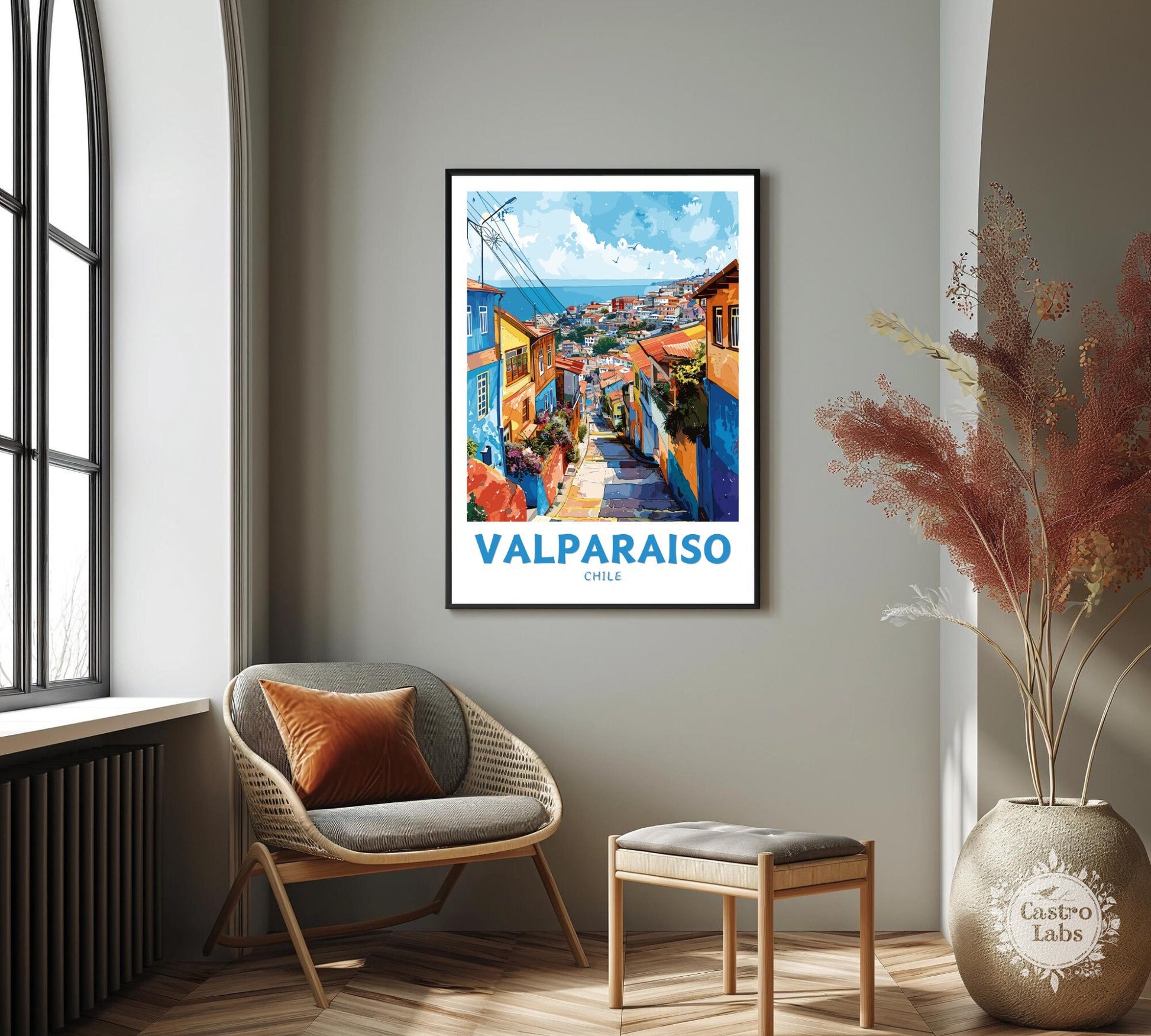 Valparaiso Print, Valparaiso Chile Poster