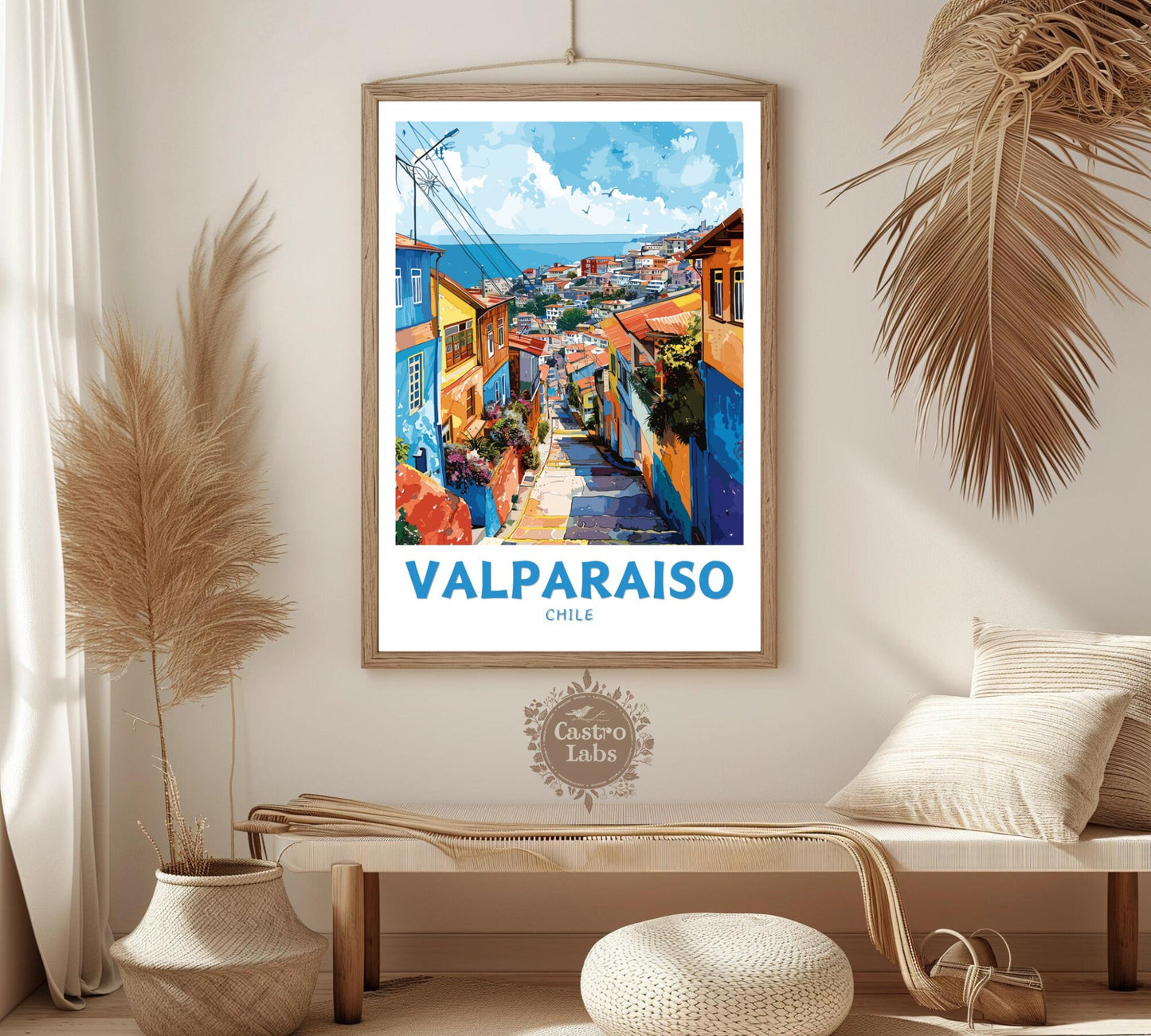 Valparaiso Print, Valparaiso Chile Poster