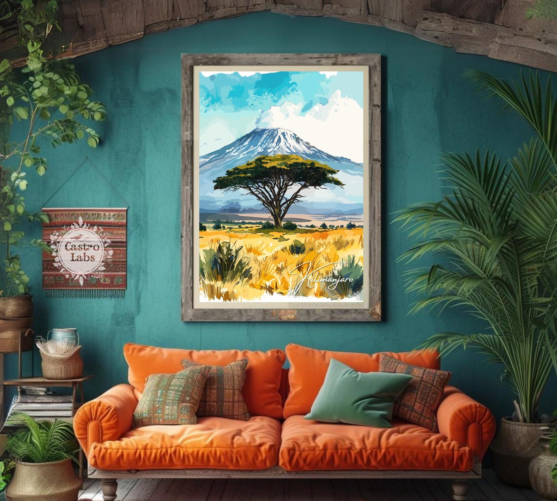 Kilimanjaro Poster, Mount Kilimanjaro Print