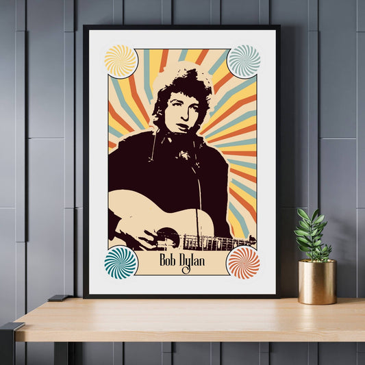 Bob Dylan Print, Bob Dylan Poster, Music Poster, Music Art, Music Print, Rock Music Poster, Retro Music Art, Folk Music Poster
