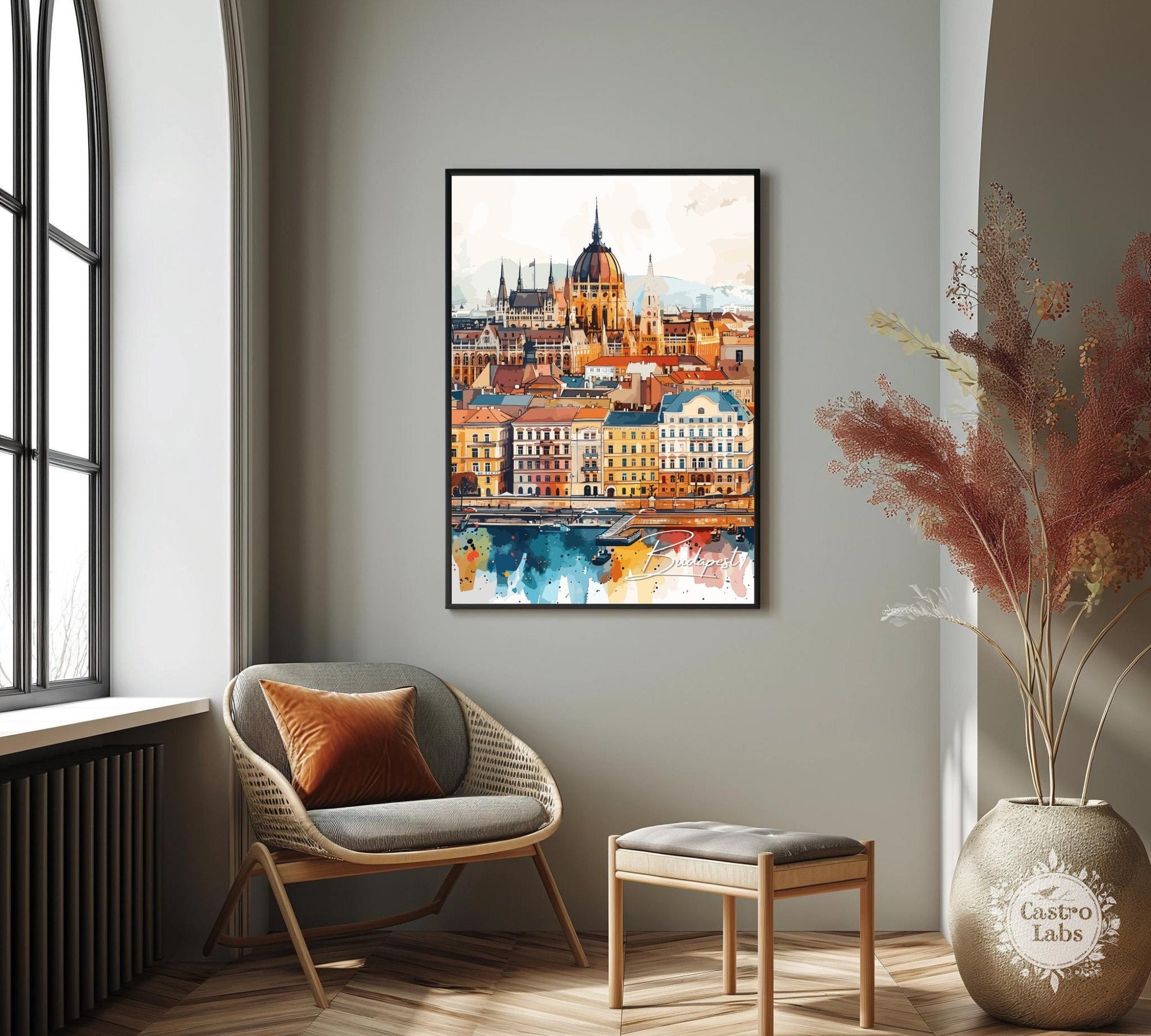 Budapest Skyline Poster - Budapest Parliament